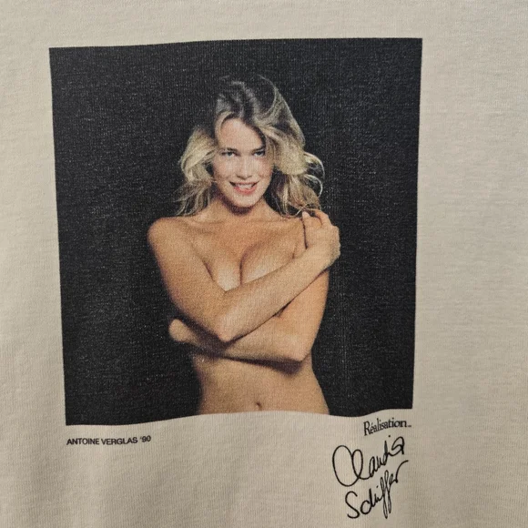 Realisation Par Claudia Schiffer y2k 90s tee size large - Picture 2 of 16